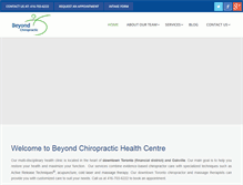 Tablet Screenshot of beyondchiropractic.ca
